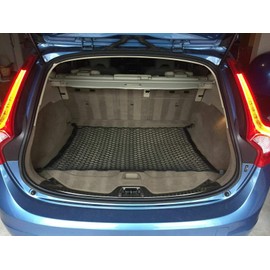 EACCESSORIES EA Trunk Organizer Cargo Net for Volvo XC60 2010-2024 – Floor Style Cargo Net for SUV - Premium Mesh Elastic Car Trunk Organizer Vehicle Carrier Storage - Compatible with Volvo XC60