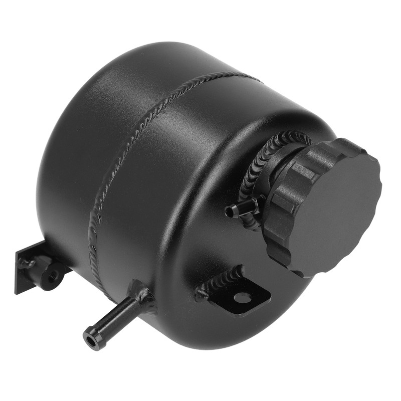Radiator Coolant Expansion Tank 2.5L Capacity Aluminum Alloy Black Reservoir