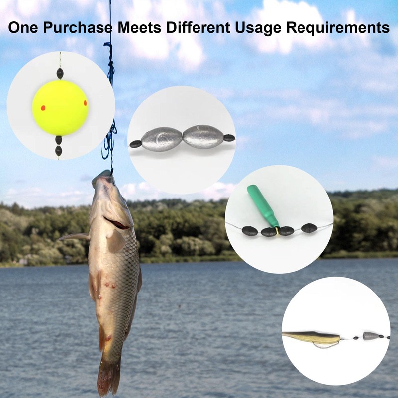 VIPMOON 600 Pieces Fishing Bobber Stopper, Rubber Bobber Stops for