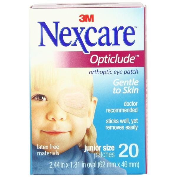 Nexcare Opticlude Orthoptic Eye Patches Junior 20 Each (Pack of 2)