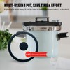 QINGHOU 2.6Quart Natural enamel double lid mini pressure cooker, One-handed