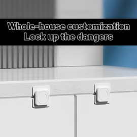 4 Stück Kindersicherung Kühlschrank, Weiß Kindersicherung Schrank, Schubladensicherung Baby, Kühlschrank Schloss, Für Schränke, Schubladen, Kühlschrank, Mit Kleber, Kein Bohren