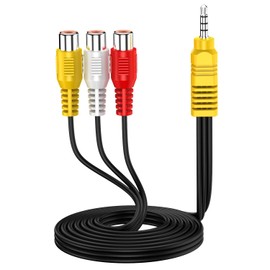 SZMXUCK AV Adapter,3 RCA to AV Input Adapter,Video AV Component Adapter Cable Replacement for TCL TV -1M / 3.3ft