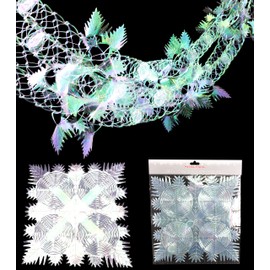 Christmas Concepts® 9ft x 1ft Large Square Foil Garland Festive Hanging Decoration – Christmas Trimming (Iridescent)