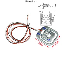 Aihasd 4 pieces half bridge load cell 50 kg half bridge strain gauges weight sensor + 1 piece HX711 amplifier AD weighing module for Arduino