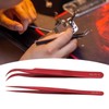Tweezer Set Aluminum Alloy Curved Straight Head Anti Magnectic Accuracy