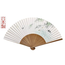 Kyoto Fan, Momiji Ayu Fan, For Men, Men, Made in Japan, Double Sided, Craftsmanship, Japanese Pattern, For Yourself, Gift, Gift, white