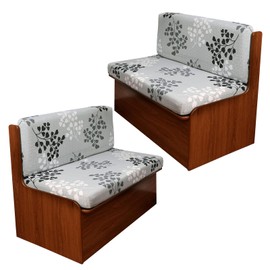 CRFATOP 2 Sets RV Dinette Cushion Covers Printed Camper Cushion Slipcover Stretch 2 Seat Sofa Chair Cover Furniture Protector for RV Camper Car Bench 2 Backrest Covers & 2 Bench Covers,07