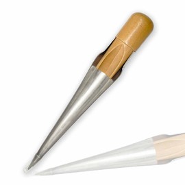 Marine Rope Splicing Spike Fid with Wooden Handle, Swedish Style, 304 Stainless Steel for String Wire Diameter (Medium: 1/2 to 1 inch)