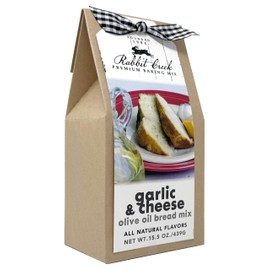 Rabbit Creek Olive Oil Bread Mix Garlic and Cheese – Bread Baking Mix, Easy To Make, Ready in 1 Hour