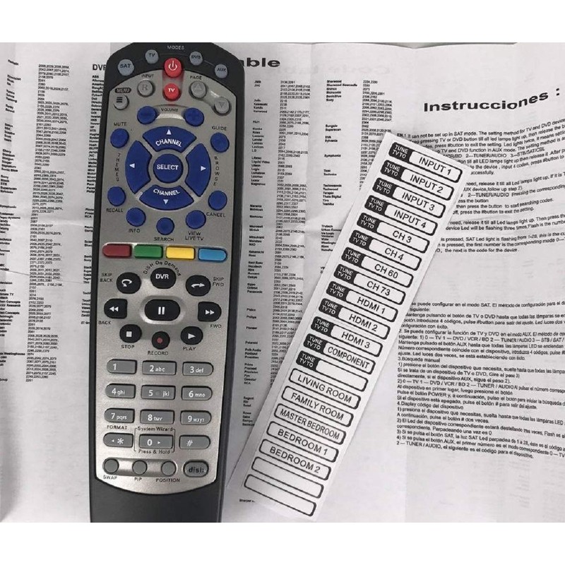 (Pack of 2) Universal Bell PVR Receiver IR Learning Remote