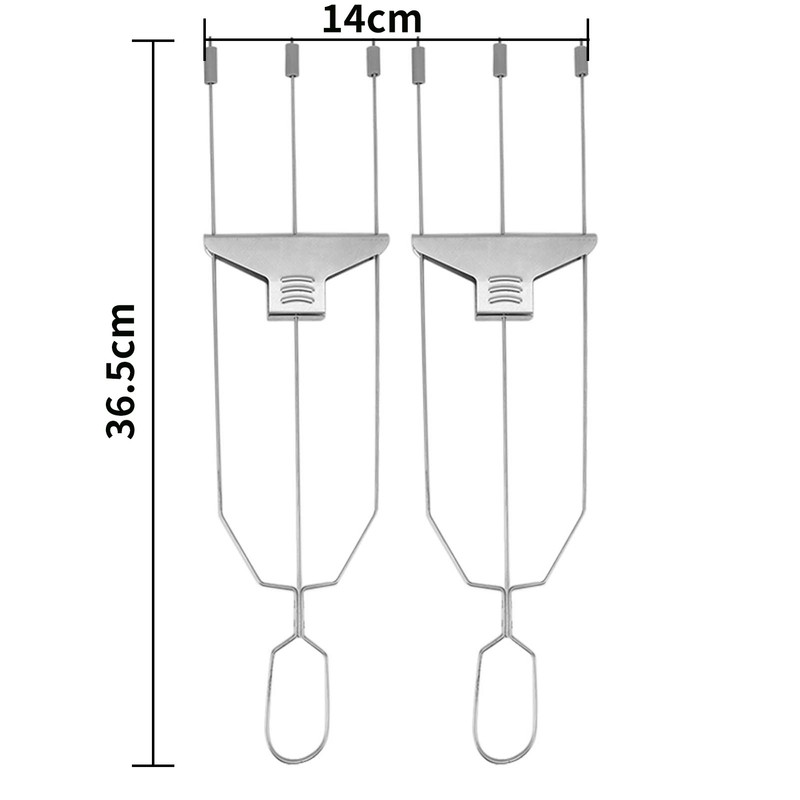 Skewer 3 Prong Stainless Steel Reusable Skewers Easy Food Removal