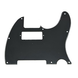 KAISH Tele Style Pickguard Guitar Pickguard with Mini Humbucker Pickup Hole for Tele/Telecaster 3 Ply Black