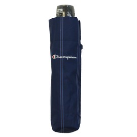 Champion CHM20MN58 Mini Folding Umbrella, Navy, Striped Pattern, 58 x 8R, Gentlemen, Windproof