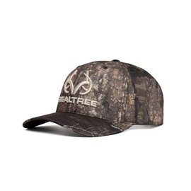 Realtree Men's Timber Camo Hat with 3D Embroidered Antler Logo Hats - Premium 6 Panel Caps for Hunting, Fishing, Hiking and Outdoors