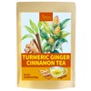 TeeLux Turmeric Ginger Cinnamon Tea Bags 100 Count, Vegan, Warm