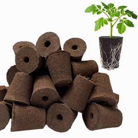 TEZKOLES 50 Pack Round hydroponic Growth Sponge, Suitable for Indoor and Outdoor hydroponic Gardens, Seed Germination, Plant Rooting, Vegetable Cultivation, Flower Arrangement