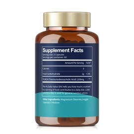 Totaria (Pack of 2 TUDCA Supplement 1200mg (Tauroursodeoxycholic Acid), 120 Capsules, Ultra Strength Pure TUDCA Bile Salts Liver Supplements, Liver and Gallbladder Cleanse & Repair, Vegan