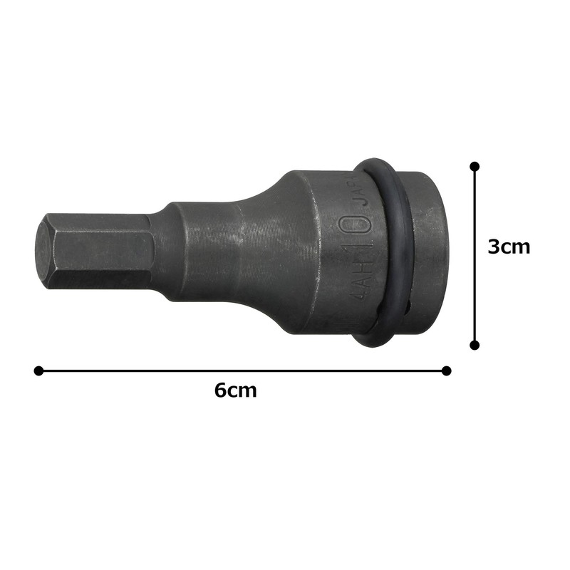 Tone HP4AH-10 Hexagon Socket for Impact, 0.5 inch (12.7 mm)