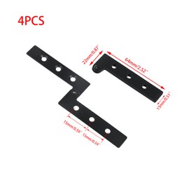 MY MIRONEY 4PCS Door Pivot Hinges, 360° Rotatable L-Shape Door Hinges Exterior Hidden Hinges for Cabinets, Windows & French Doors – Heavy-Duty Iron Construction,（Type-01）