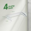 Wall Mounted Clothes Drying Rack for Laundry 23.6", Folding Clothes