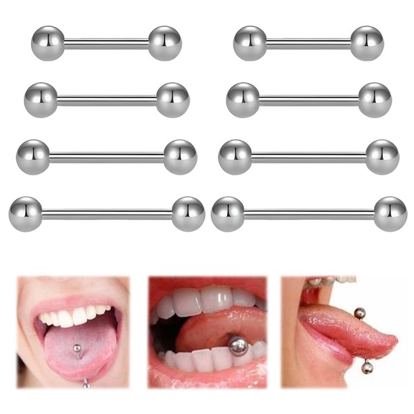 NHPY Tongue Piercing, Surgical Steel, Tongue Piercing Balls, Tongue Piercing,