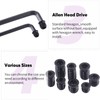 Swpeet 122Pcs 1/4" + 5/16" Black Zinc Plated Carbon Steel