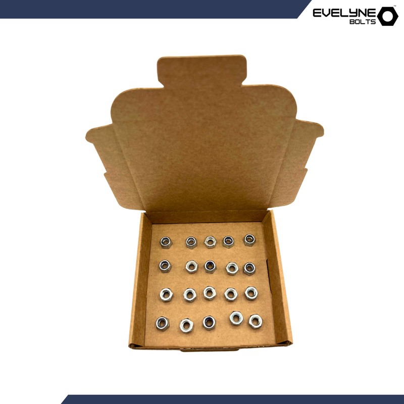 M6 Nyloc Steel Nuts, 6mm Self Locking Nuts with Nylon