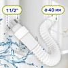 Flexible Siphon Kitchen Sink and Bidet Size 1 1/2 Inch