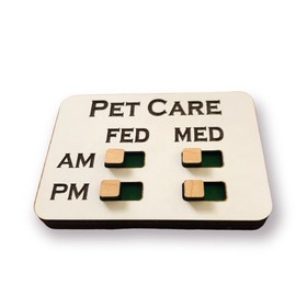 Pet Care, FED | MED, AM | PM, Reminder or Tracker (Magnets)