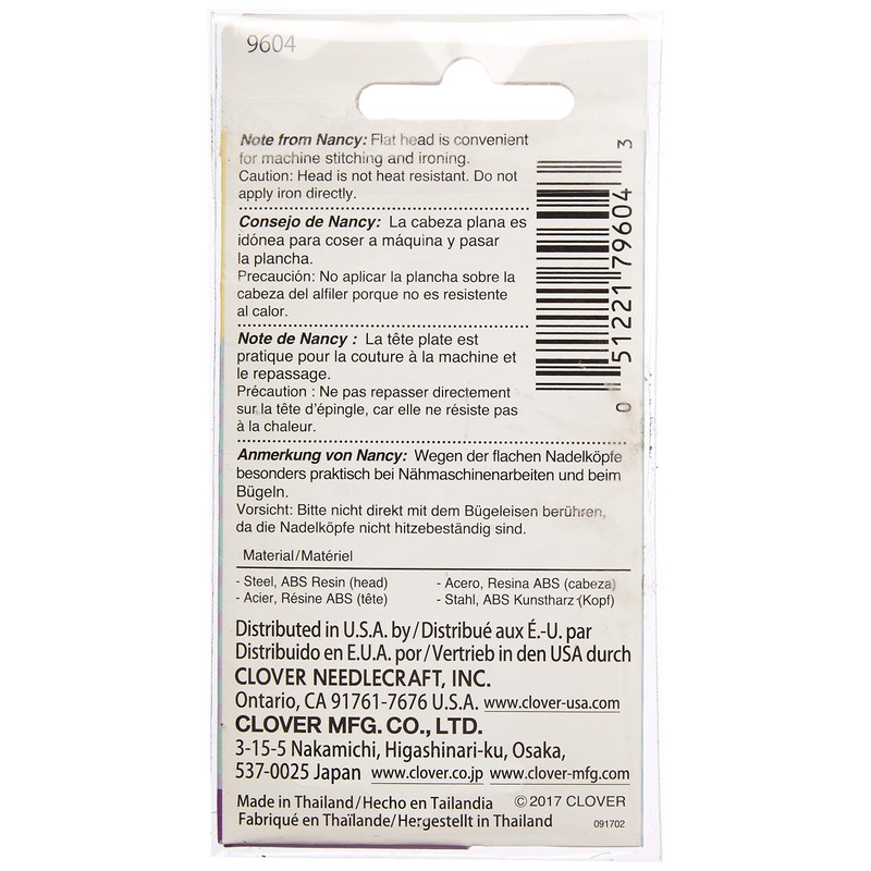 Clover 20/Pkg I Sew for Fun Heart Shaped Pins, 8