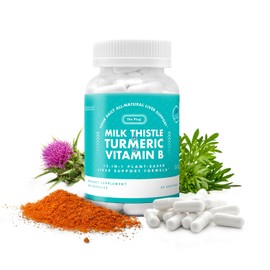 The Plug Liver Cleanse Detox & Repair Milk Thistle (Silymarin), Turmeric, Dandelion Root & Vitamin B– Herbal Capsules for Liver, Digestive & Immune Support – Non-GMO, Gluten-Free, Kosher – 60 Capsules