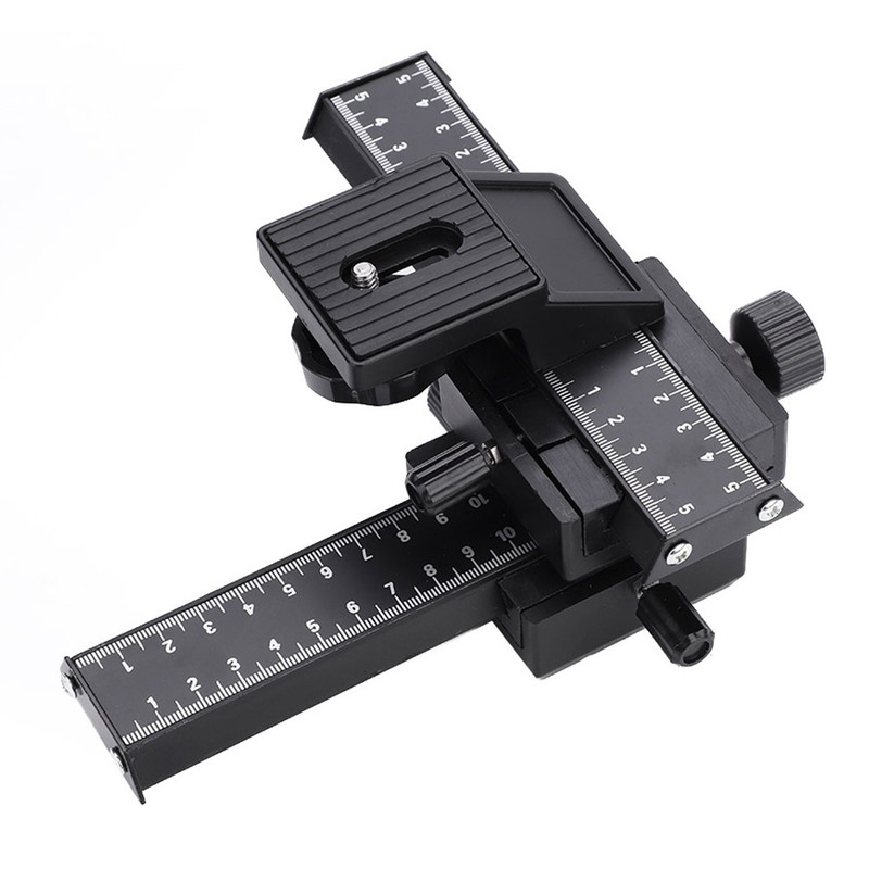 4 Way Macro Focusing Rail Slider with 1/4" Mounting Screw