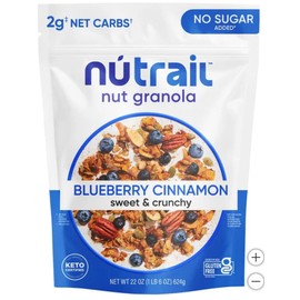 LOW CARB Keto Nut Granola, Blueberry Cinnamon, 22oz (642g)
