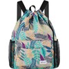 Risefit Drawstring Bag Waterproof Swim Bag Drawstring Gym Backpack Large
