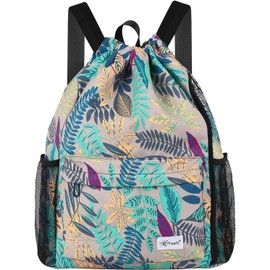 Risefit Drawstring Bag Waterproof Swim Bag Drawstring Gym Backpack Large Capacity