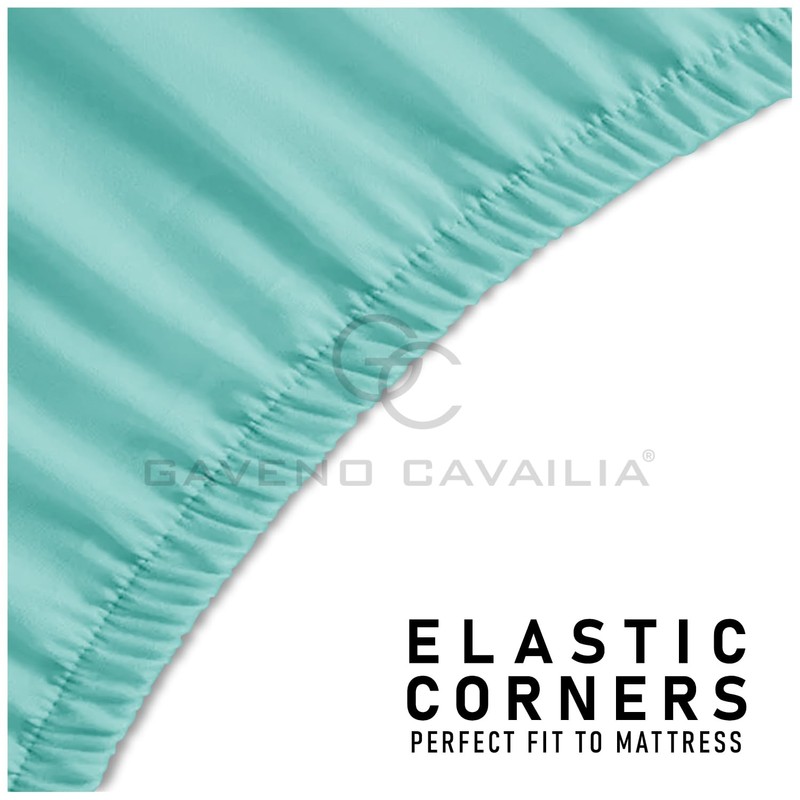 Premium King Size Extra Deep Fitted Sheet Aqua - Extra