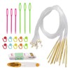 Tunisian Crochet Hook Set - 12 Pieces Bamboo Tunisian Crochet