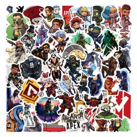 50pcs SZWMXH Apex Legend Stickers Cool Anime Stickers for Teens Laptop,Fun Game Cartoon Trendy Vinyl Stickers Waterproof Water Bottle Luggage Phone Guitar Bumper Graffiti Decals