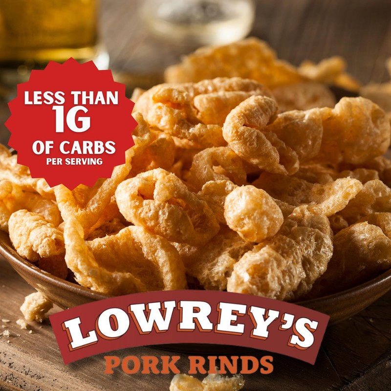 Lowrey's Bacon Curls Microwave Pork Rinds (Chicharrones), Hot & Spicy,