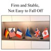 4Pcs Black Desk Flag Holders, 1 Hole Plastic Mini Flag
