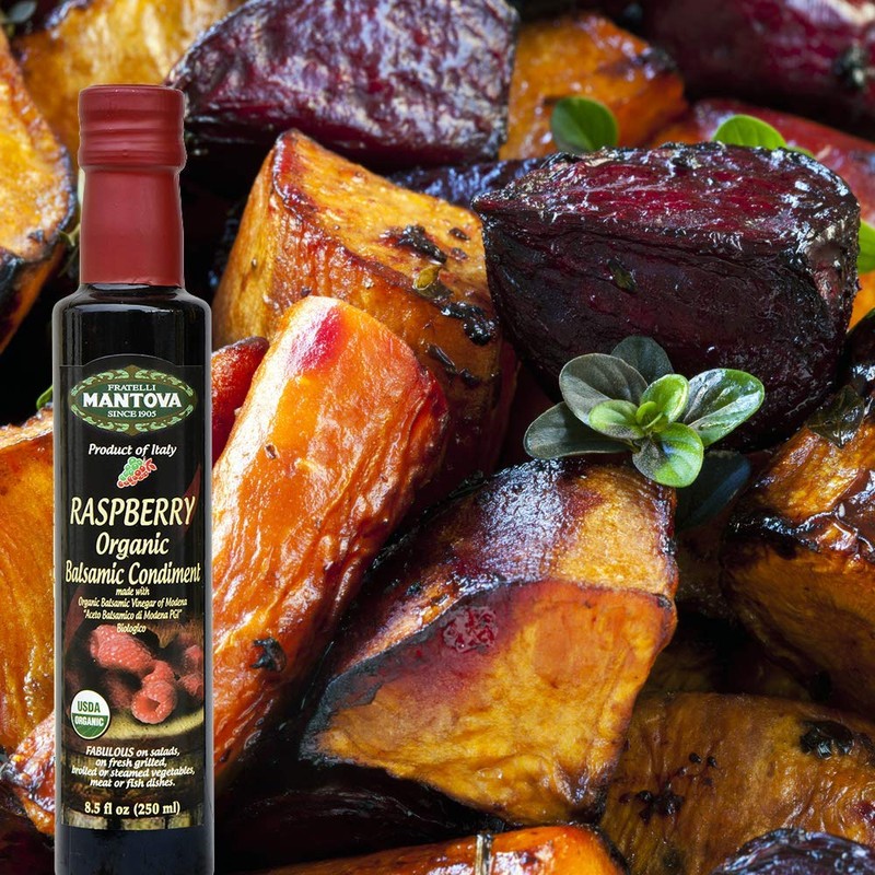Mantova Fratelli Raspberry Organic Balsamic Vinegar, 8.5 Oz (Thrее Рack)