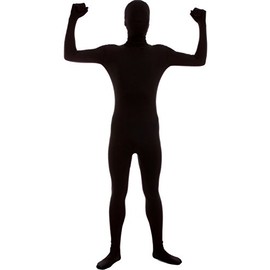 VSVO Men's and Women's Second Skin Zentai Full Bodysuit Costume (Black, X-Large)