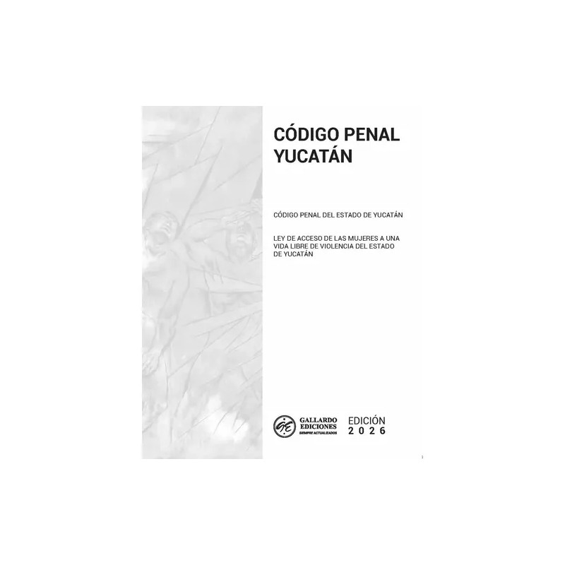 Código Penal De Yucatán 2026 Bolsillo