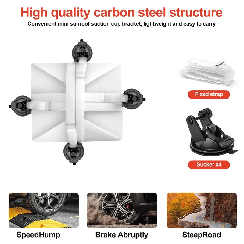 ASDKJL Foldable Starlink Mini Car Mount with Suction Cups，Quick Release