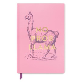 Designworks Ink Vintage Sass A5 Hardcover Notebook Journal, Design: No Prob Llama, Colour: Pink, 14.6cm x 21.6cm, JB86-1102EU. 240 Lined Pages. Soy Based Ink.