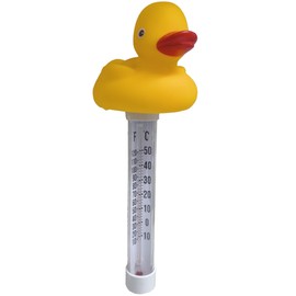MAGIC TIME INTERNATIONAL LTD Ripple: Duck Thermometer - Pool & Hot Tub Spa Temperature Readings, Fahrenheit & Celsius, Waterproof, Tether Cord, Playful Animal Design Accessory