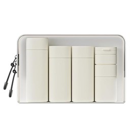 Weidllys 5pcs Travel Cream Dispenser Bottles Set Travel Bottles Toiletry Containers Set, TSA Approved, Travel Essentials，Modern，Beige