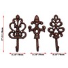 Shabby Chic Cast Iron Decorative Wall Hooks - Rustic -