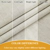 RYB HOME 100% Blackout Linen Curtains for Bedroom - Thermal